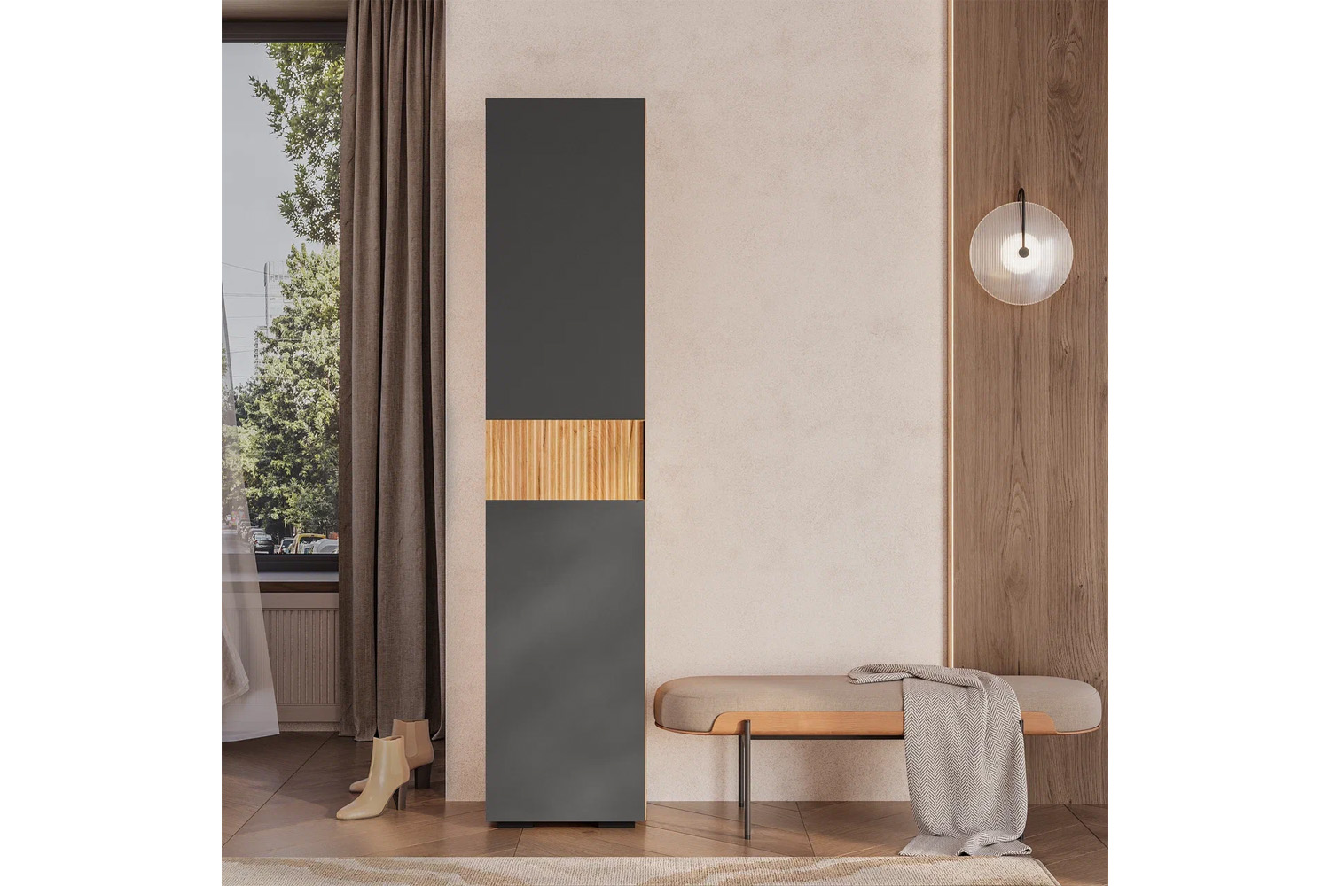 Пенал "Сандра" ПН-01 Крафт/Графит/Тортуга (M27)