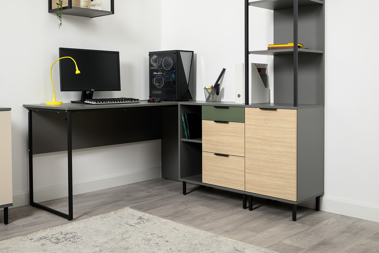 Стеллаж Марвэл 16.426, Темно-серый, Сатин, Плэйн