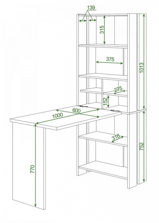 Стол компьютерный Домино Lite СТЛ-ОВХ+С100Прям без тумбы