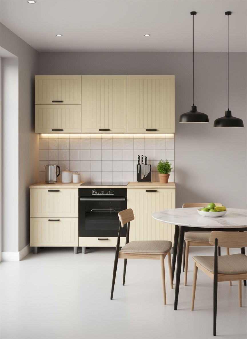 МК Аленушка 1,8м Орхидея Крем,скоба черный,сонома