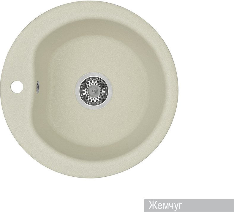 1A712732MD240 Мойка кухонная Мида жемчуг 510x510x211мм