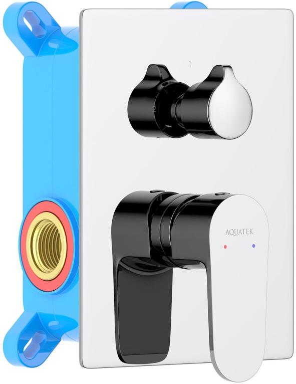 AQ1246CR ОБЕРОН смеситель для ванны 2 режима (внешняя и скрытая часть)