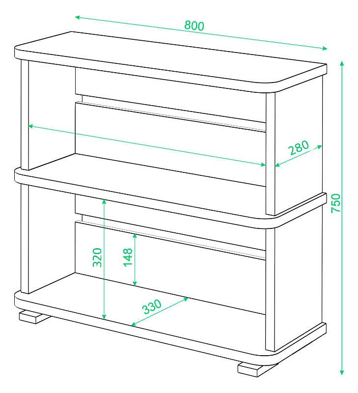 Стеллаж Домино СБ-25/2