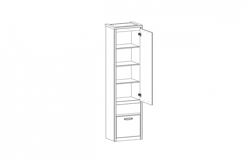 Шкаф для белья Jazz 2D1S