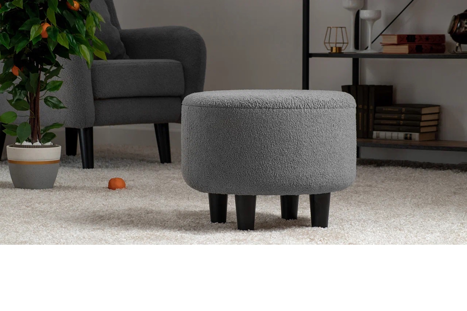 Пуф Шон Серый