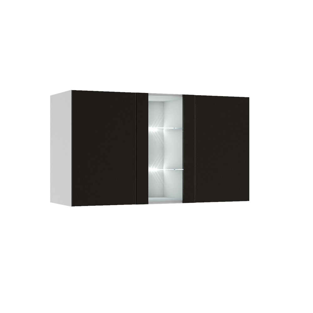 Тумба подвесная Флорис ТБ-002, Черный глянец, Белый Тумба подвесная Флорис ТБ-002, Черный глянец, Белый