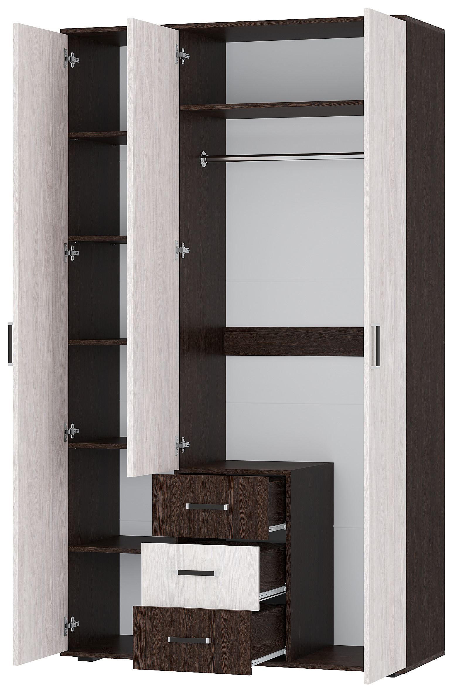 Гостиная Белла, венге/ясень белый. Комплект 2