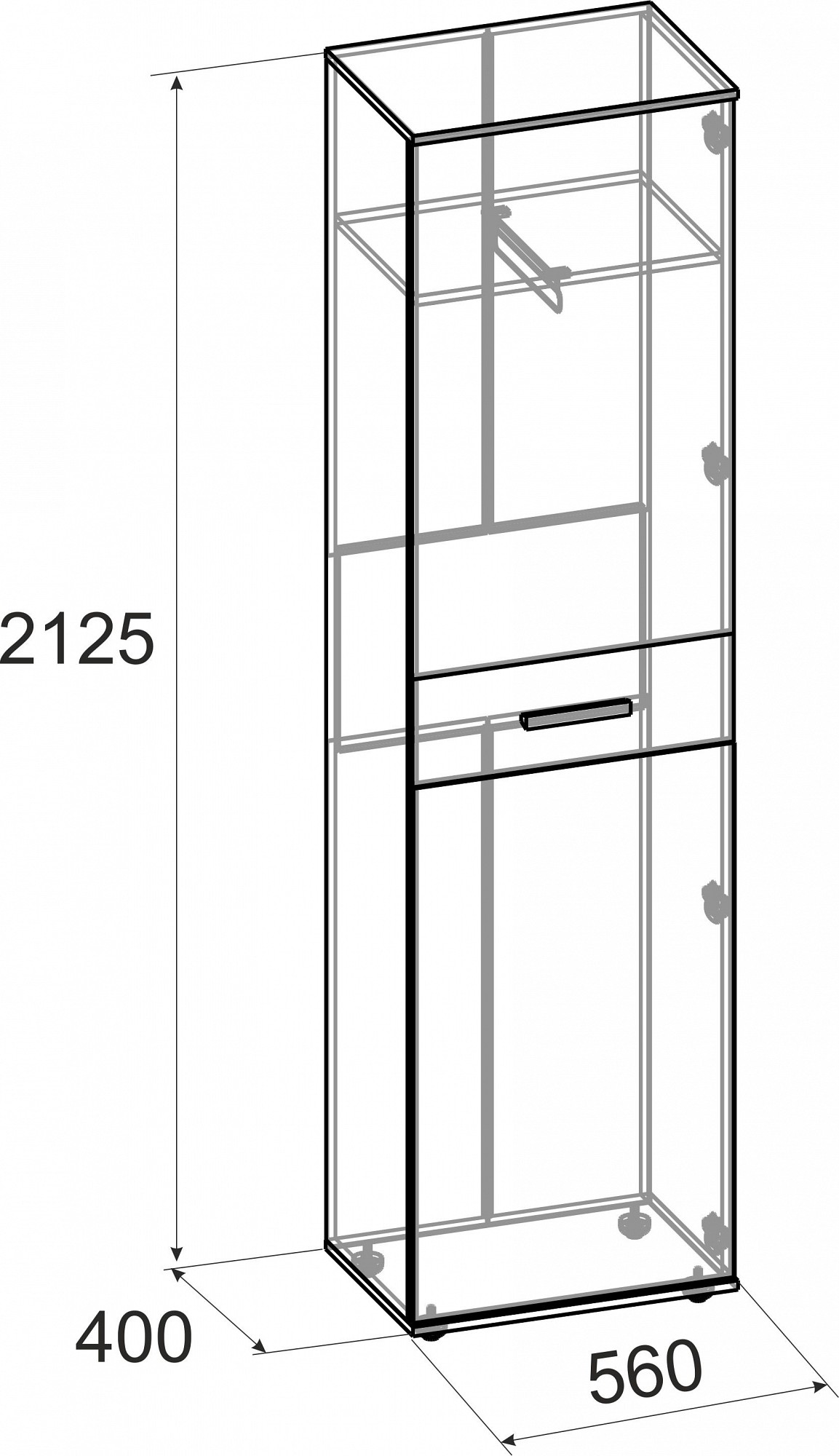 Шкаф платяной Норвуд 71