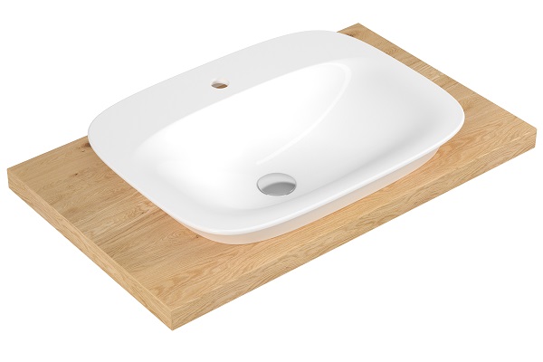 HR30TXS110H HERA раковина для установки в столешницу 46х60 см, с отверстием под смеситель, Serel