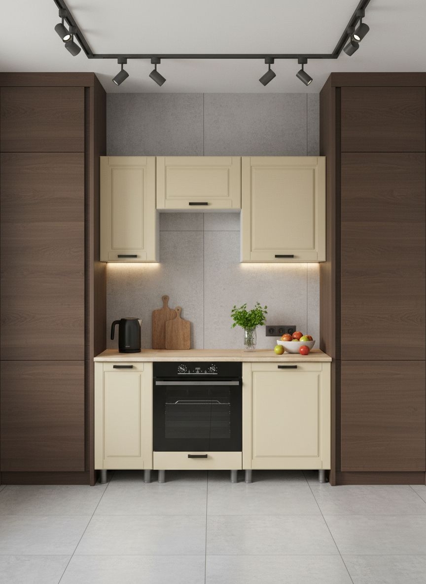 МК Аленушка 1,6м в.5 Астра Крем,скоба черный,сонома