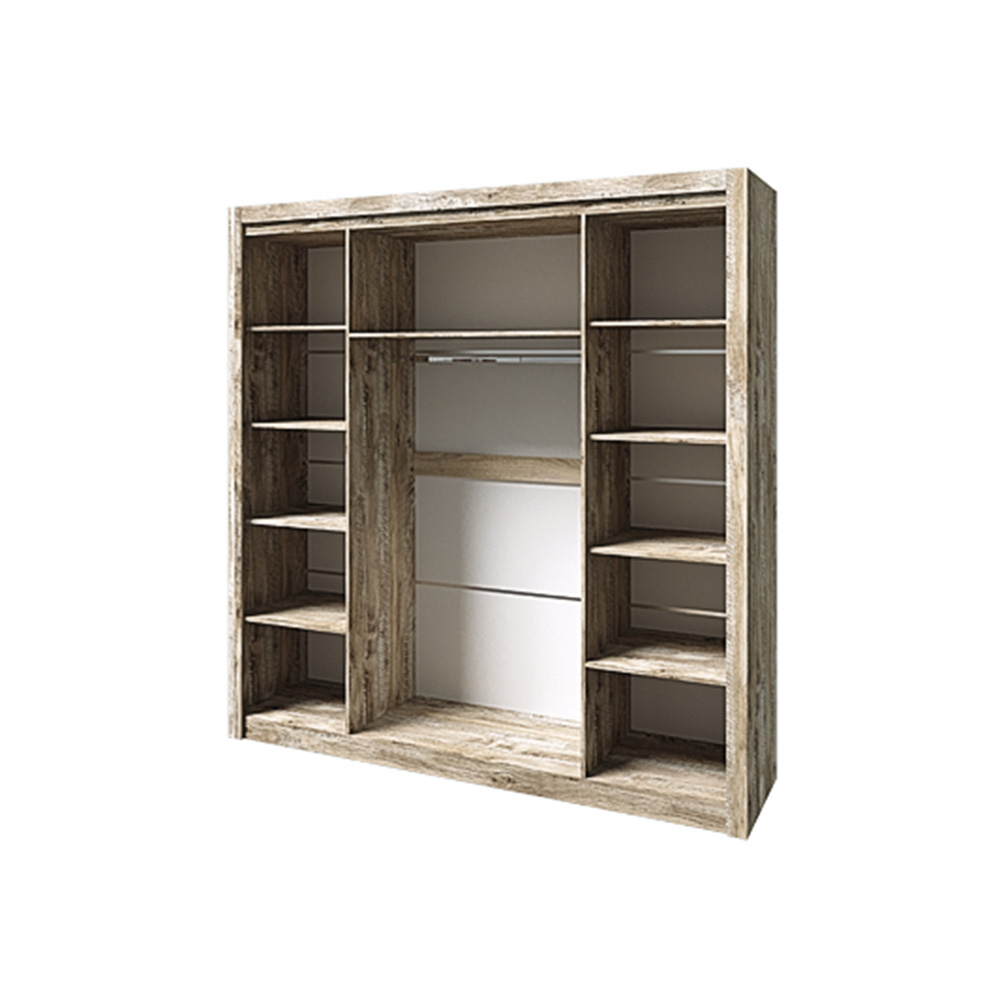 Шкаф четырехстворчатый Ривьера, Дуб Юкон, Бетон темный