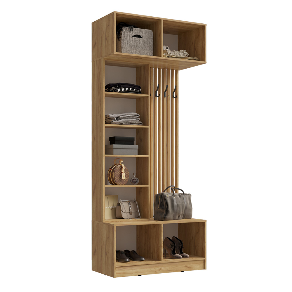 Прихожая Роджина, Дуб крафт, Графит Прихожая Роджина, Дуб крафт, Графит