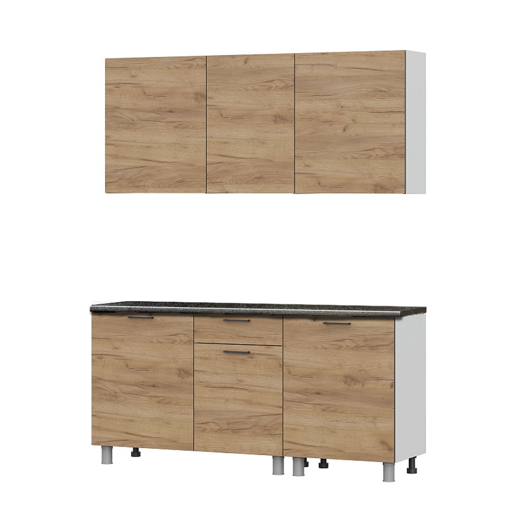 Кухонный гарнитур "Лаванда" Дуб Золотой (со столешницей 26 мм)