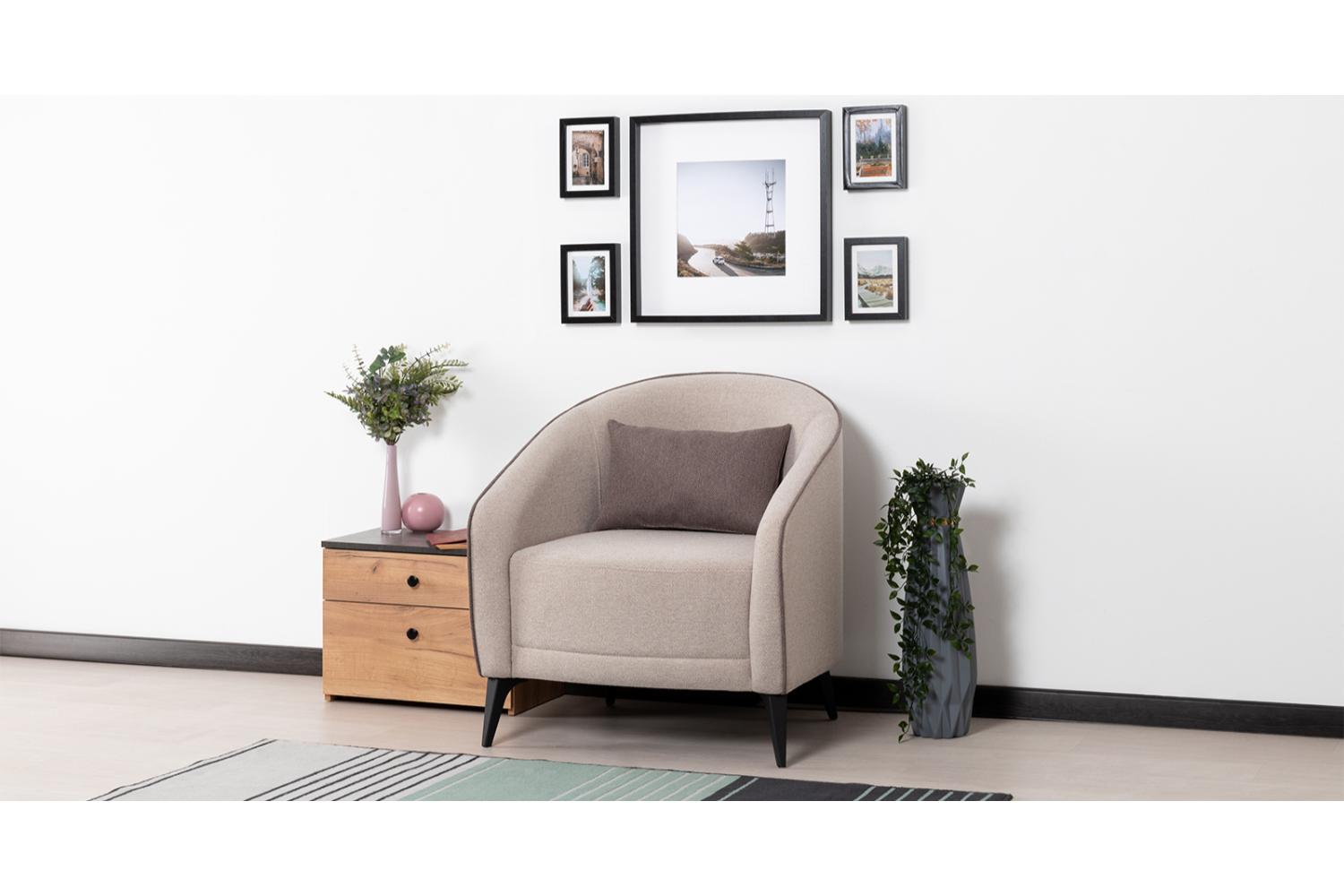 Кресло Бернис, Бежевое