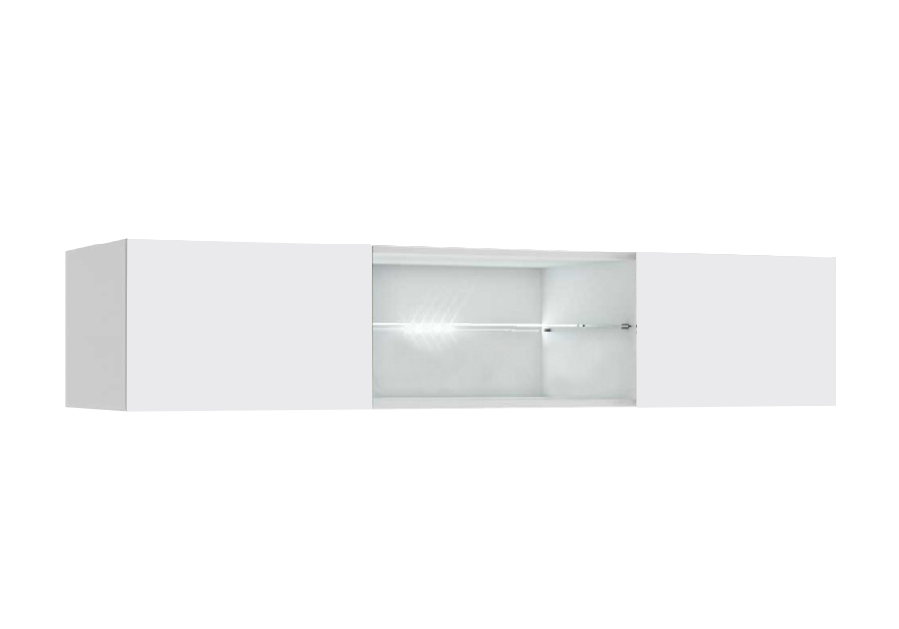 Тумба под ТВ Флорис белый глянец / белая