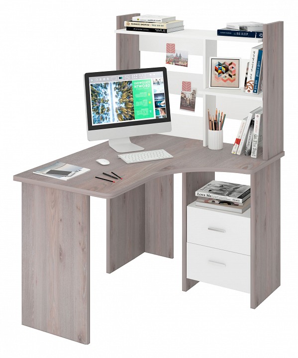 Стол компьютерный Домино Лайт СКЛ-Угл120+НКЛ-100