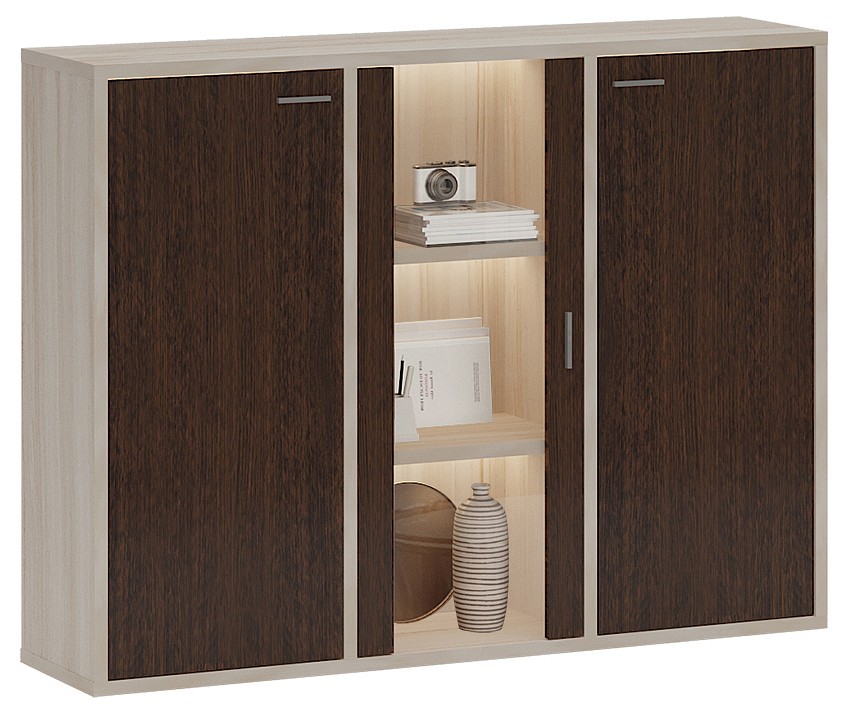 Тумба-витрина Домино СУ(ш3в1)+2ФГ+1ФС