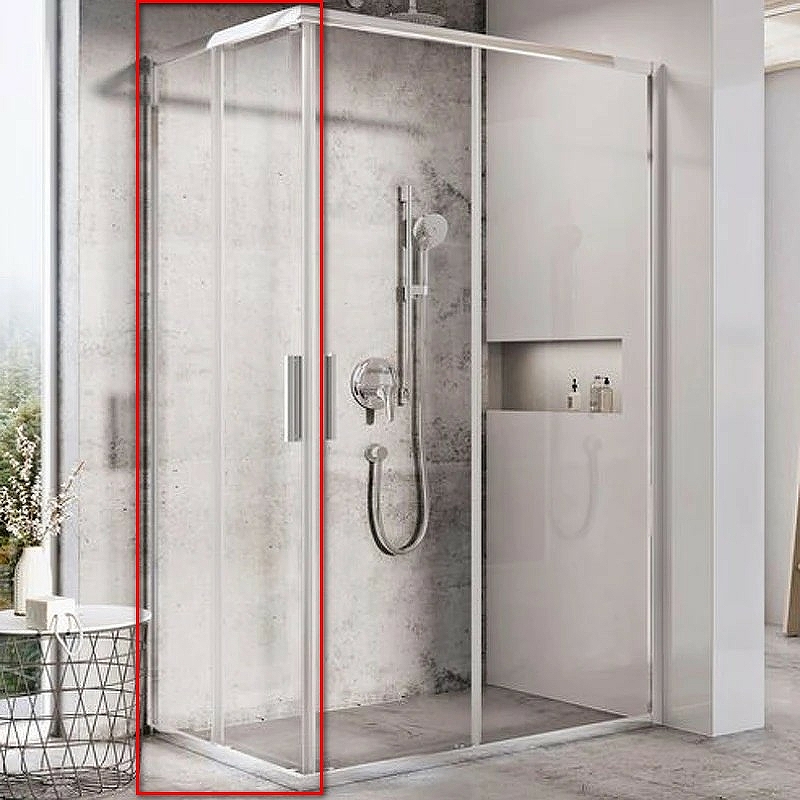 BLSRV2K-80 блестящий+Transparent, дверь для комбинации с дверью