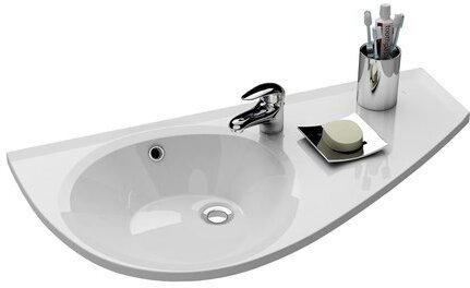 Умывальник с отверстием AVOCADO правый, белый