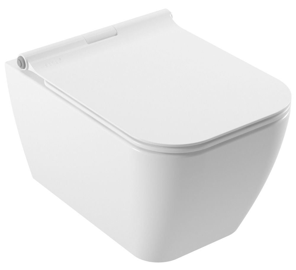 RT26SL Rita унитаз подвесной, безободковый, с тонким сиденьем с микролифтом, Serel RT26SL Rita унитаз подвесной, безободковый, с тонким сиденьем с микролифтом, Serel