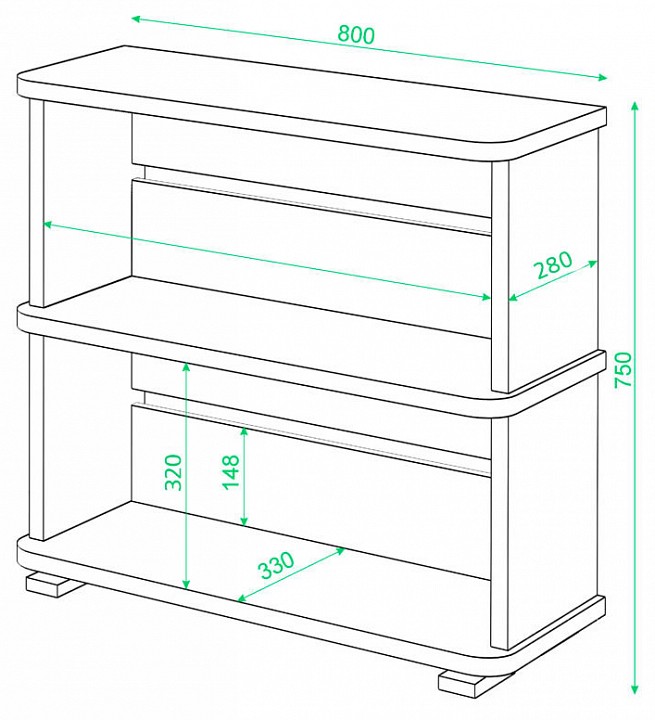 Стеллаж Домино СБ-25/2