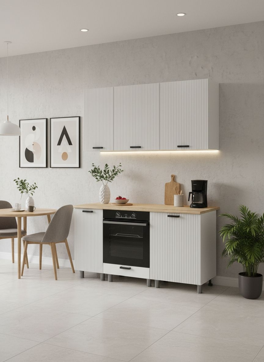 МК Аленушка 1,6м в.6 Лотос Молочный,скоба антрацит,сонома