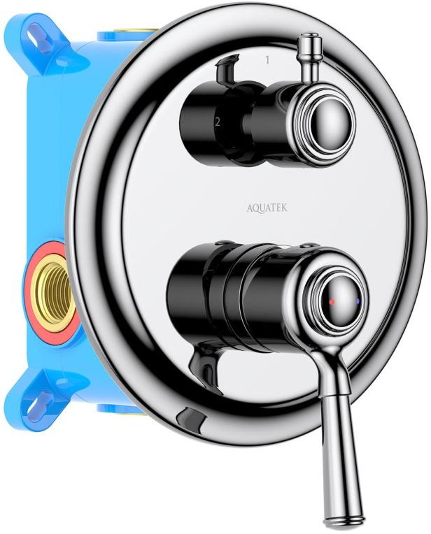 AQ1546CR КЛАССИК смеситель для ванны 2 режима (внешняя и скрытая часть)