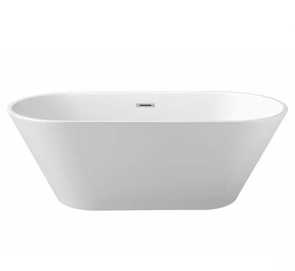 AQ-5776 ХОРСА Ванна акриловая, отдельностоящая, 1680*760*580. В комплекте со сливом и ножками. Цвет белый глянцевый.