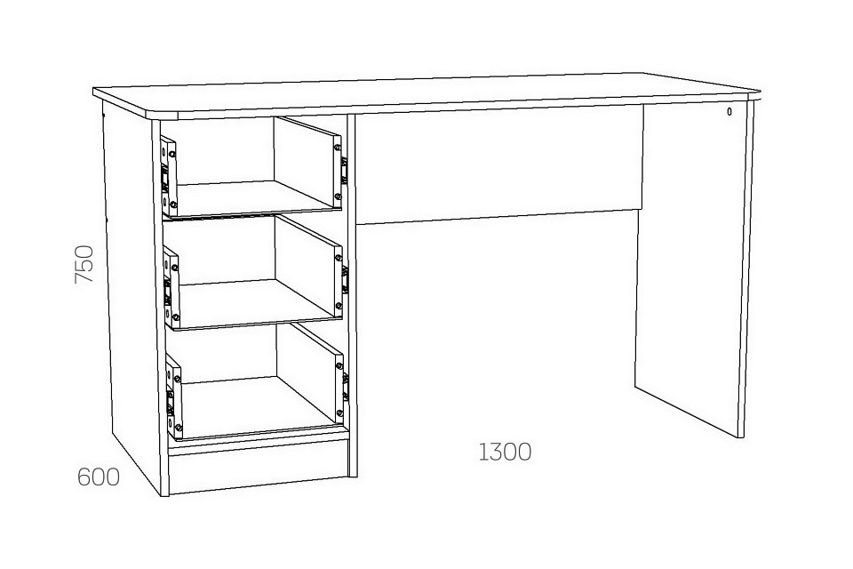 Стол письменный Оливия НМ 011.47-01 М2