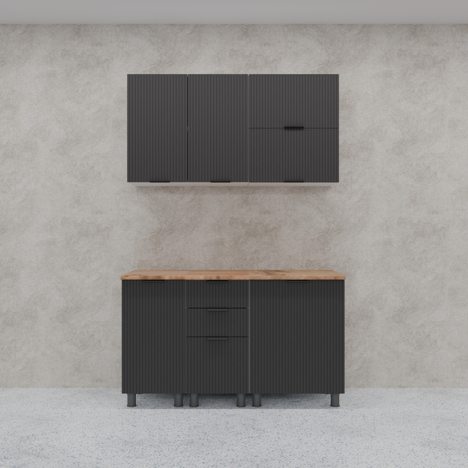 МК Аленушка Н3Я 400 Лотос Сталь,скоба антрацит (без столешницы)