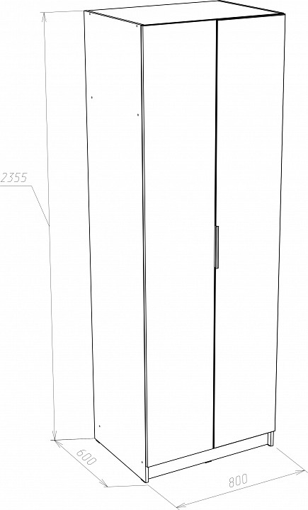 Шкаф платяной Венеция 800