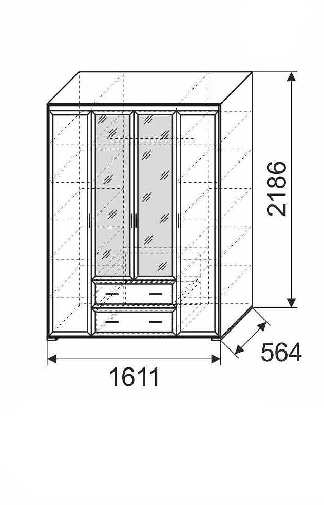 Шкаф платяной Афродита 2