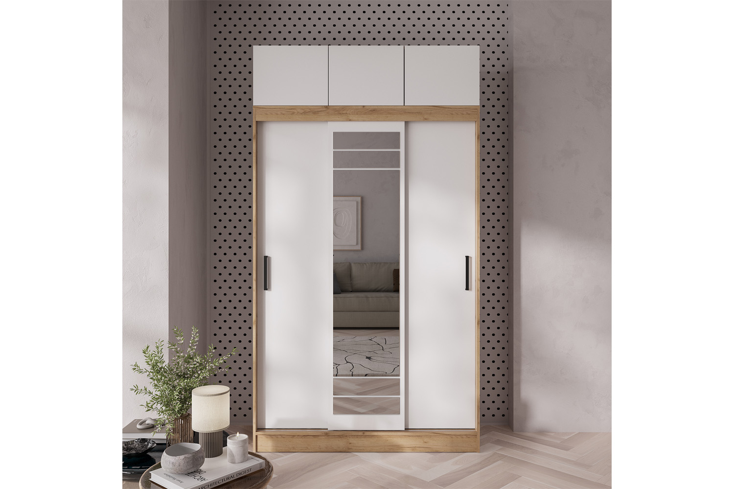 Тумба "Тайм" ТБ-18 Крафт/Белый