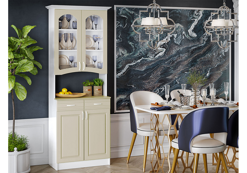 Буфет Констанция 2-х створчатый фисташковый