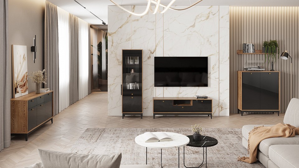 Шкаф-витрина Brass