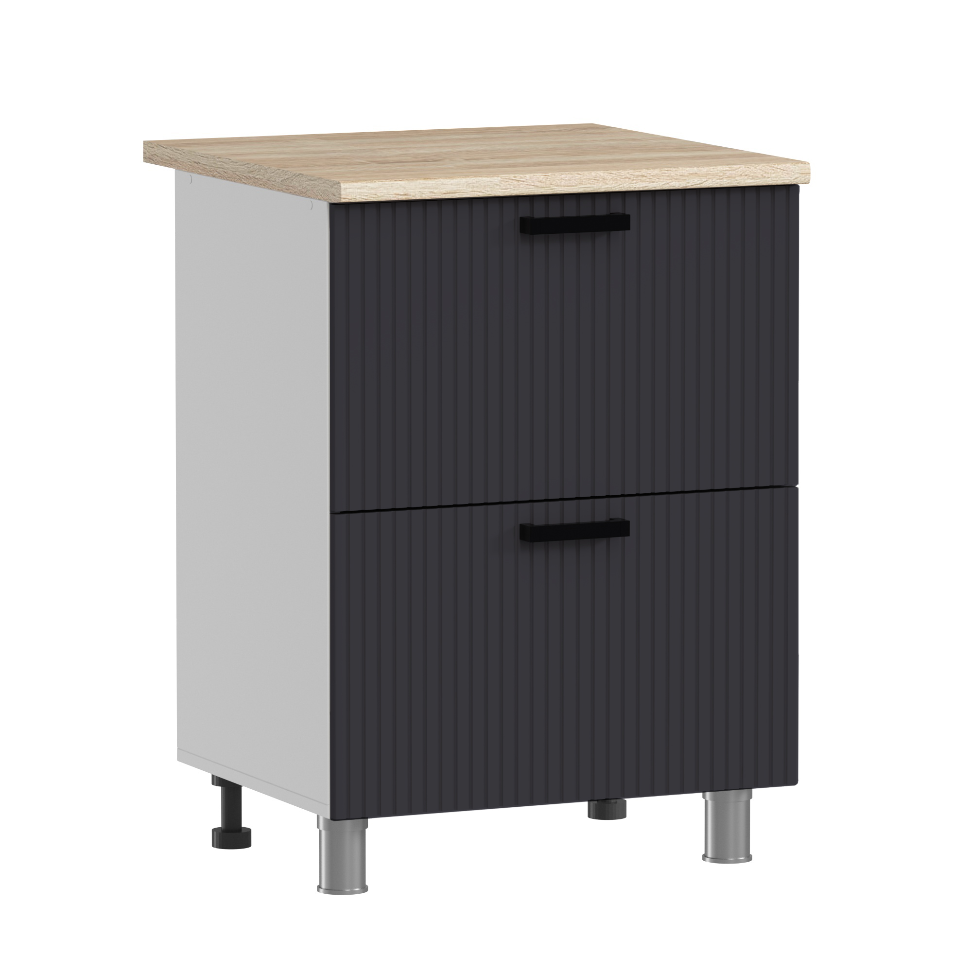 МК Аленушка Н2Я 600 Лотос Сталь,скоба антрацит (со столешницей)