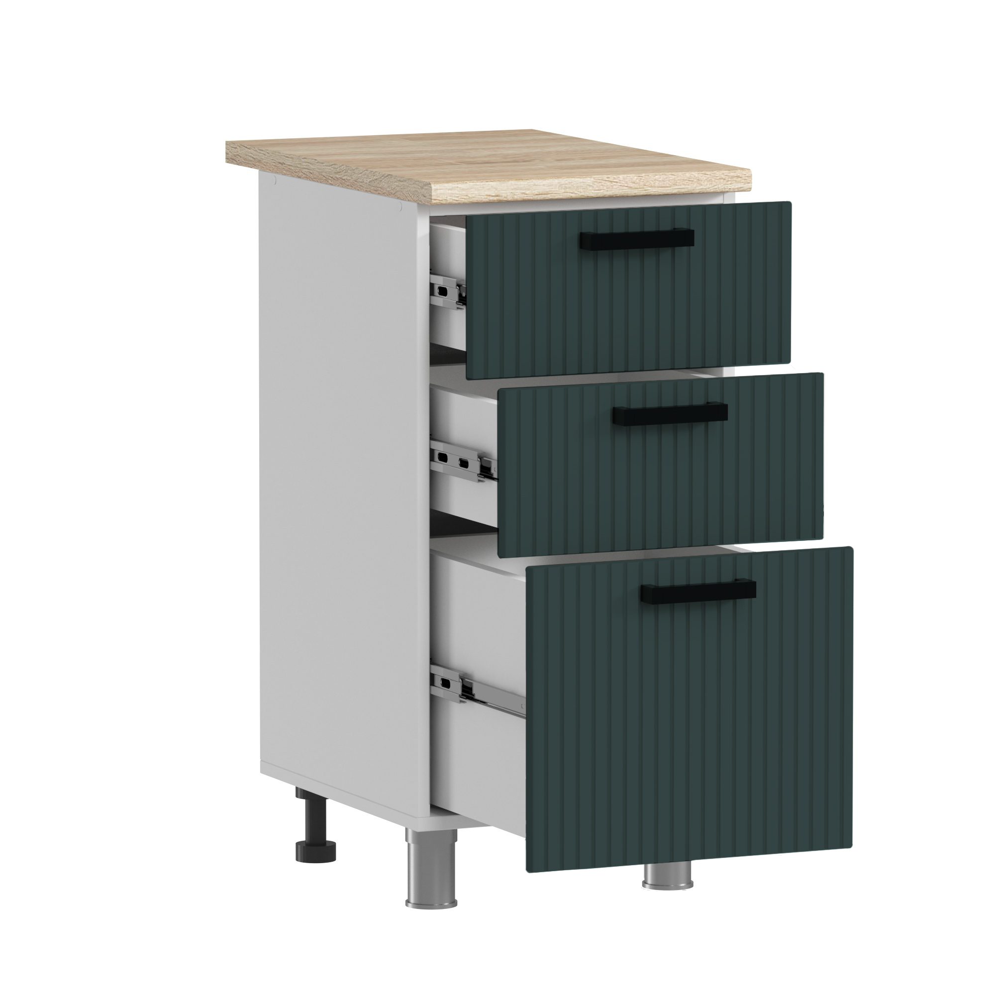 МК Аленушка Н3Я 400 Лотос Изумруд,скоба антрацит (со столешницей)