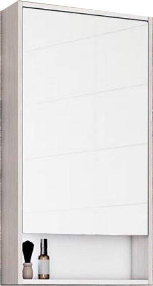 1A212302RIB90 Зеркальный шкаф Рико 50 Белый/Ясень фабрик