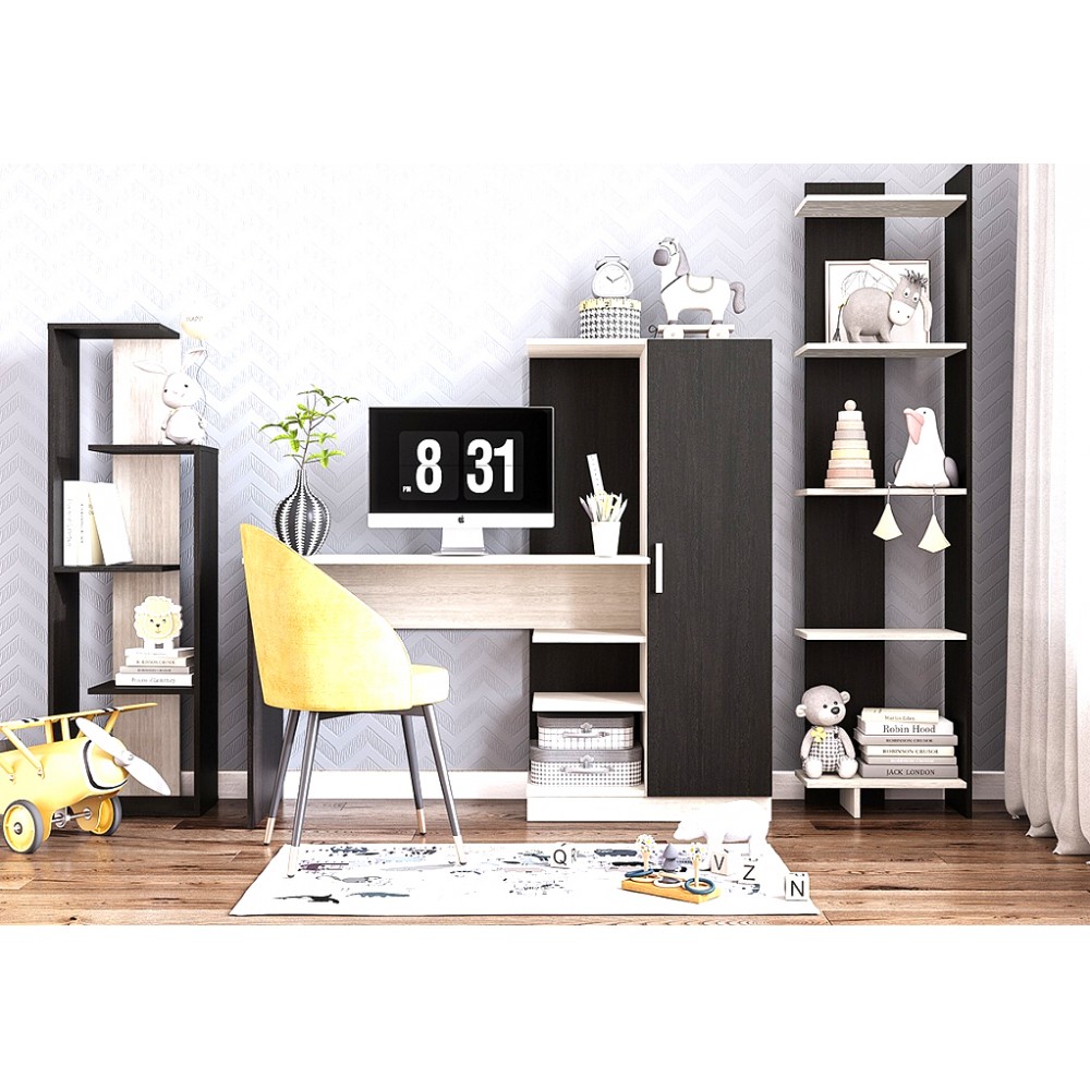 Стеллаж Бейсик 1, венге/лоредо