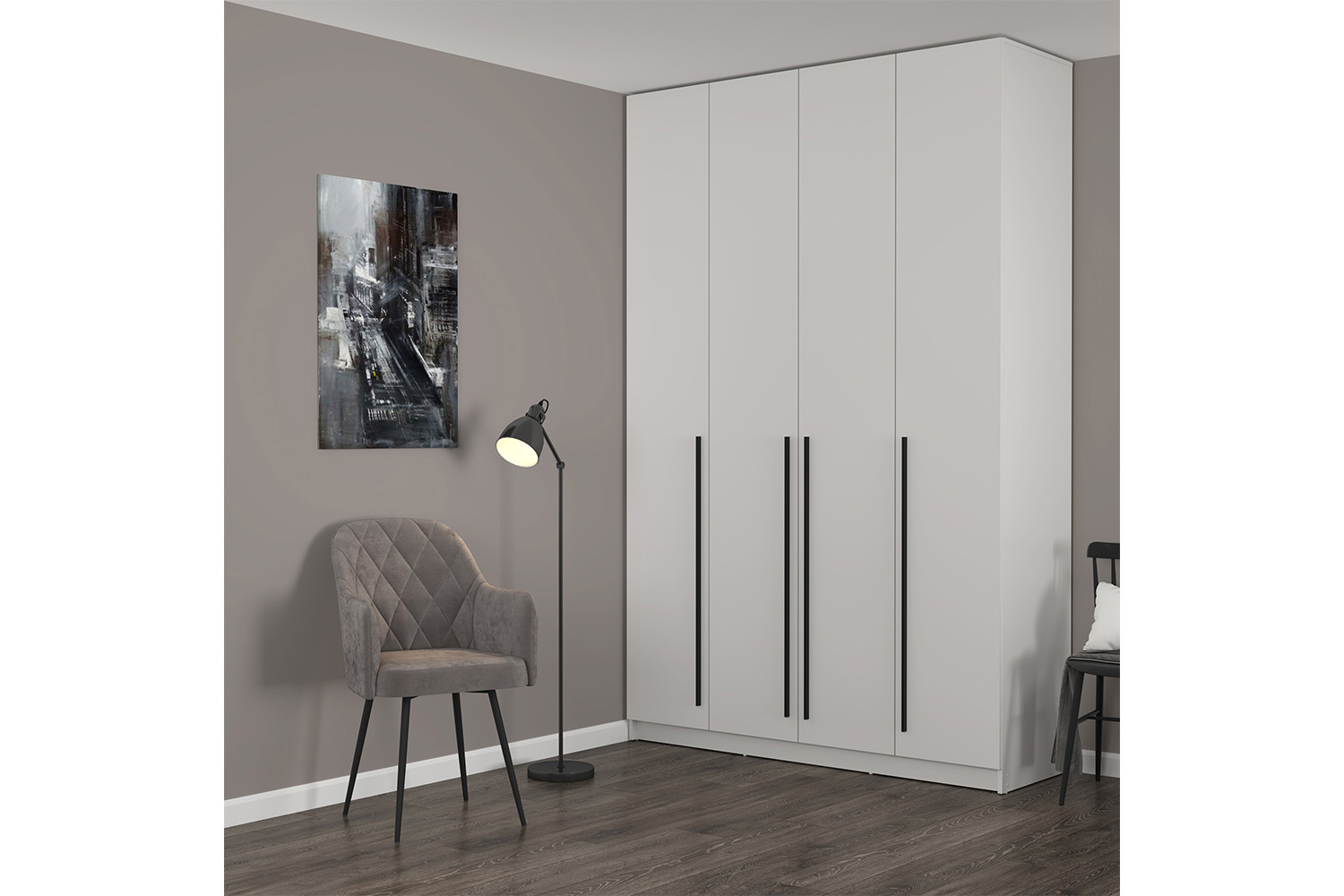 Шкаф для одежды 4-х створчатый Брандо 67.09, Белый