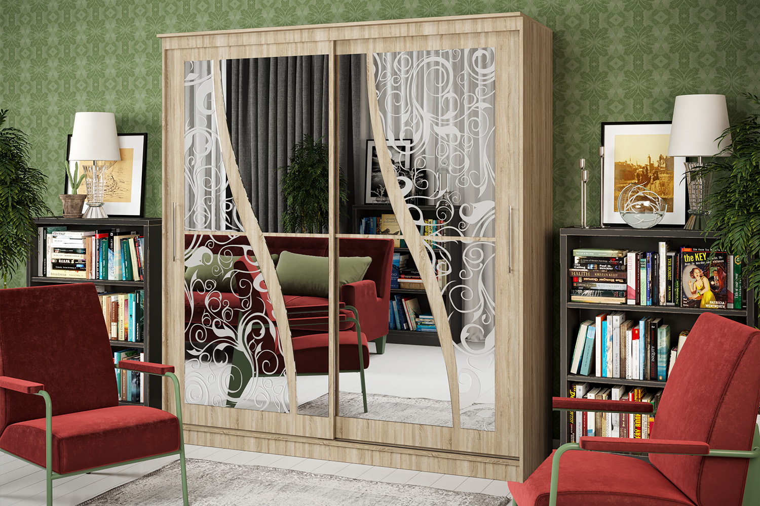 Шкаф-купе Элегант №2 2,0 м, Сонома