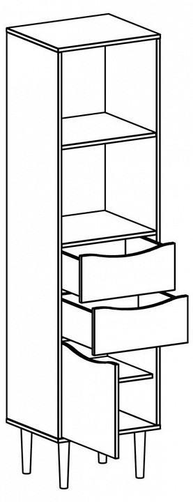Стеллаж комбинированный Like