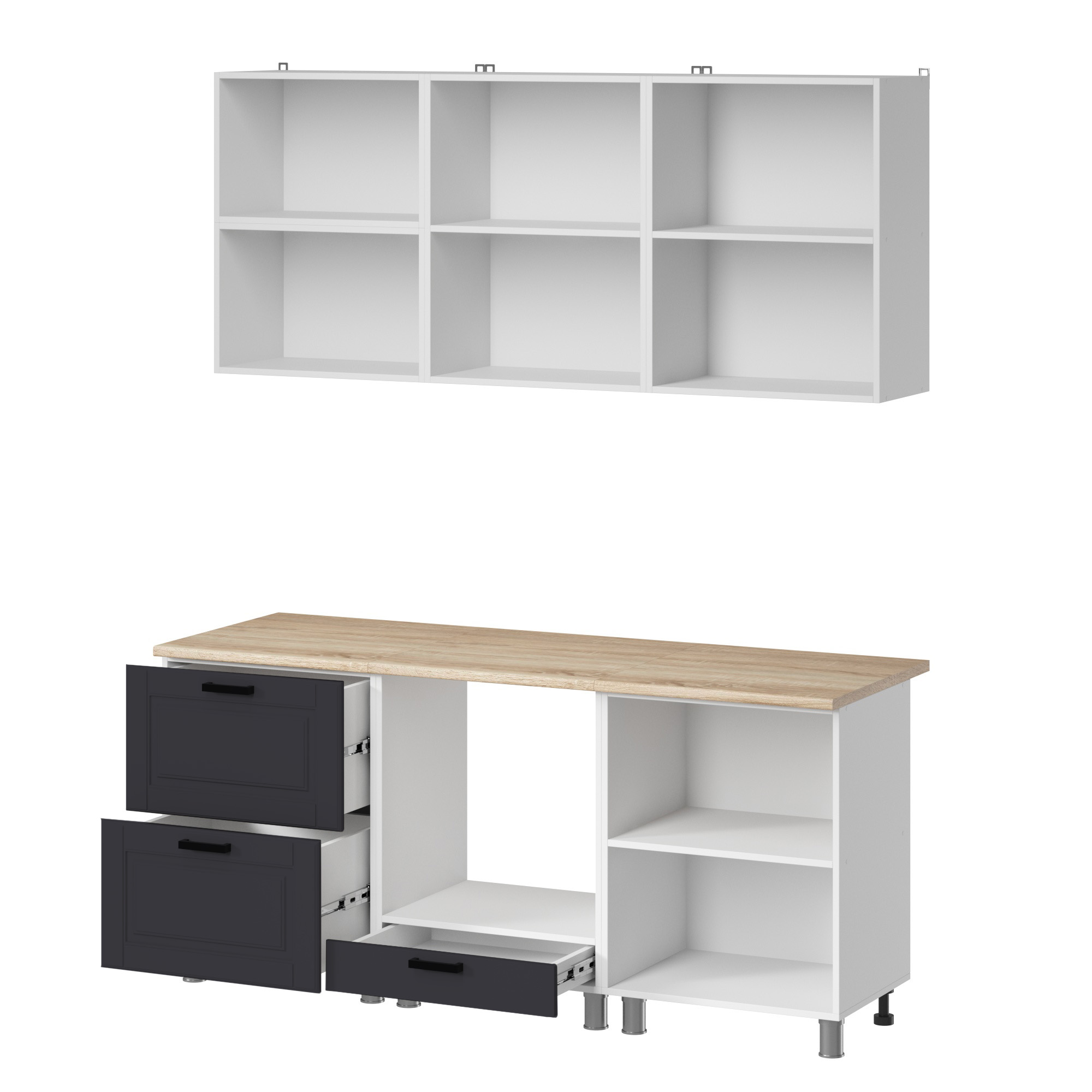 МК Аленушка 1,8м Астра Сталь,скоба черный,сонома