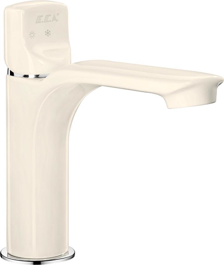 104408986EX MYRA смеситель для раковины 130 без донного клапана бежевый/хром