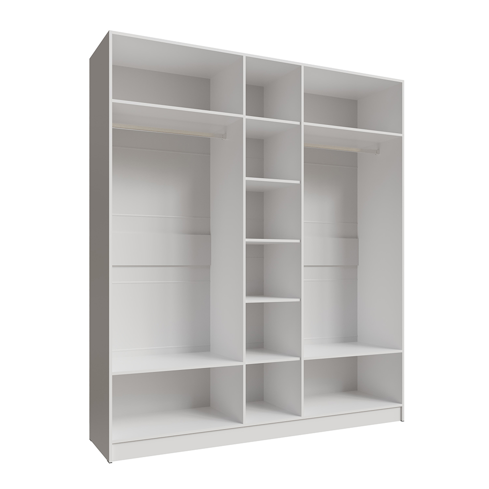 Шкаф Мадрид (2,0) с зеркалом белый