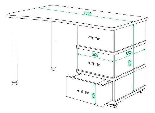 Стол письменный Домино СД-35