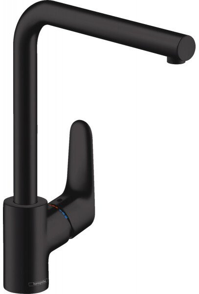 31817670 HG Focus смеситель для кухни матовый черный