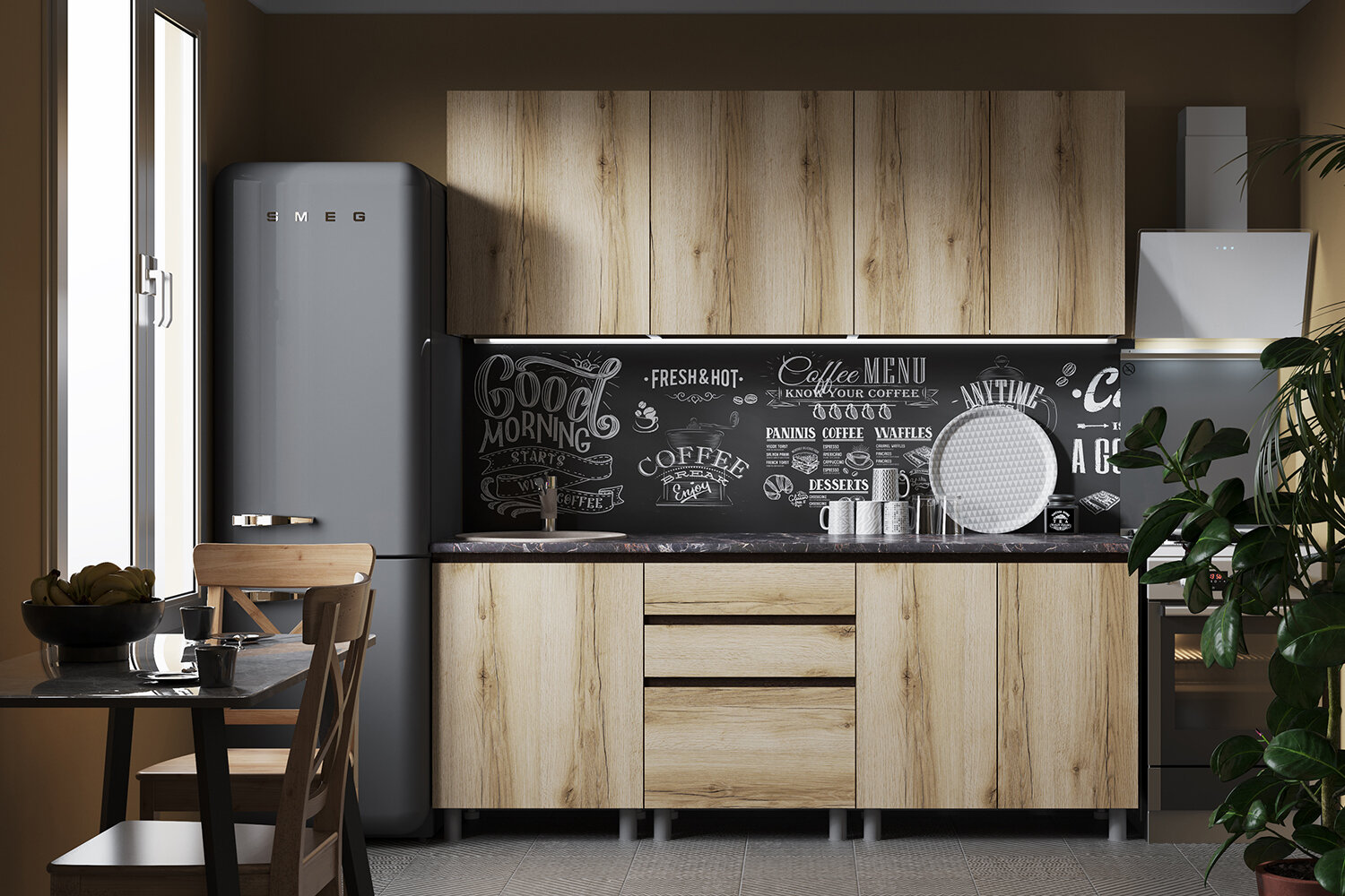 Напольный шкаф Плейона П8Р, венге/дуб делано