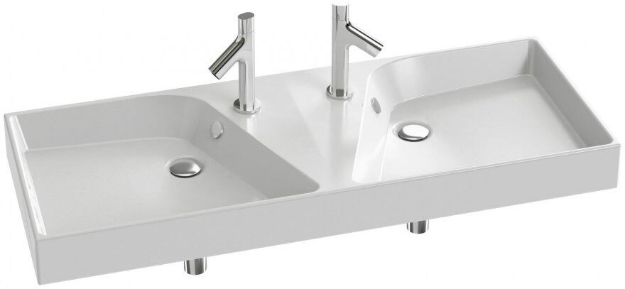 RYTHMIK EXM112-Z-00 (замена Vivienne 120 см EXBK112-00) Двойная подвесная раковина-столешница 120*46