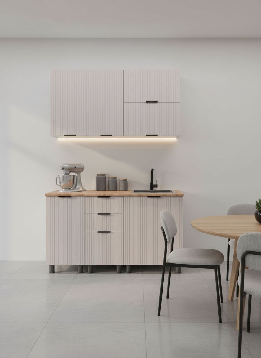 МК Аленушка 1,4м с ящ. Лотос Кашемир,скоба антрацит,сонома